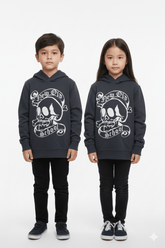 ROAD WEAR KIDS PRINTED HOODIE (BLACK) - Smgarment's